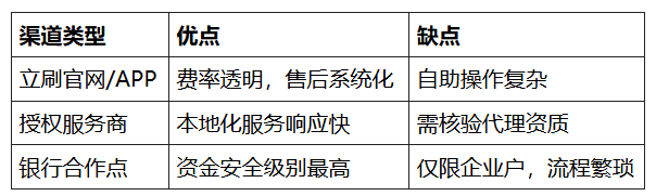 立刷POS机办理避雷指南